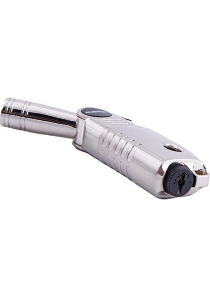 Tek Torch Gümüş Oynar Başlıklı Masa Tipi Puro Çakmağı
