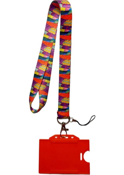 Gökkuşağı Kart Askı Ipi, Yaka Askı Ipi, Boyun Askı ve Telefon Askı Aparatı , ve Turuncu Kartlık