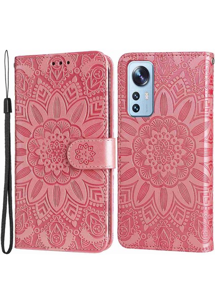 Lr Joyful  12 Lite İçin Deri Tpu Cüzdan Telefon Kılıfı - Pembe (Yurt Dışından)