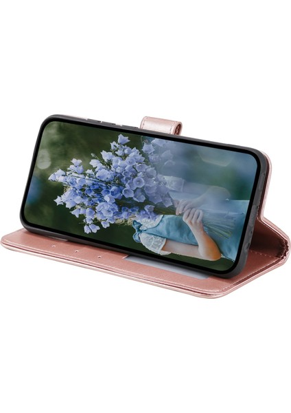 12 Lite İçin Desen Baskılı Deri Telefon Kılıfı - Rose Gold (Yurt Dışından)