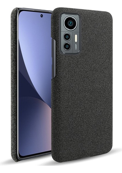 12 Lite İçin Kumaş Telefon Kılıfı - Siyah (Yurt Dışından)