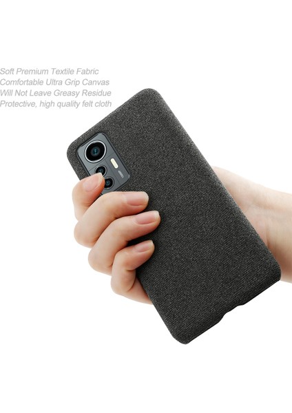 12 Lite İçin Kumaş Telefon Kılıfı - Siyah (Yurt Dışından) fırsatları