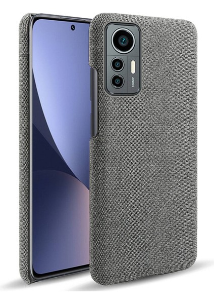 12 Lite İçin Kumaş Telefon Kılıfı - Gri (Yurt Dışından)