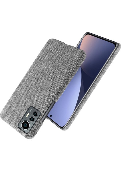 12 Lite İçin Kumaş Telefon Kılıfı - Açık Gri (Yurt Dışından) modelleri