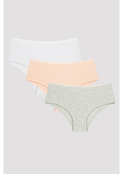Kız Çocuk Soft Basic 3lü Hipster Külot
