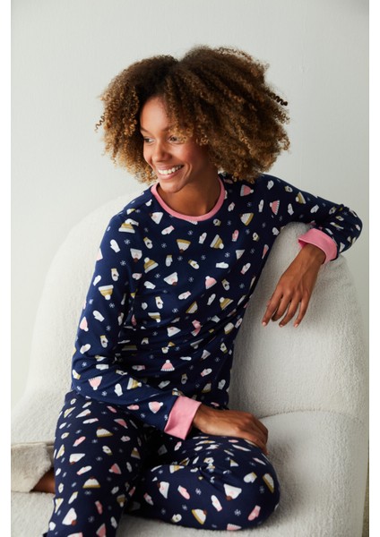 Kış Konseptli Termal Pantolon Pijama Altı