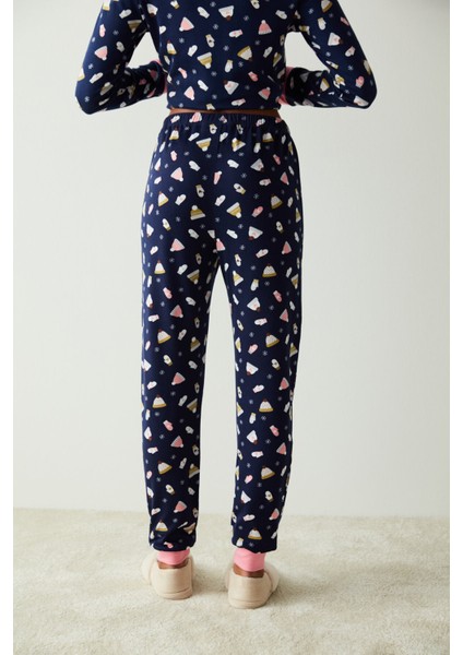 Kış Konseptli Termal Pantolon Pijama Altı