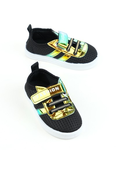 Yazlık Keten Kız Bebe Cırtlı Ayrlanabilir Ayakkabı