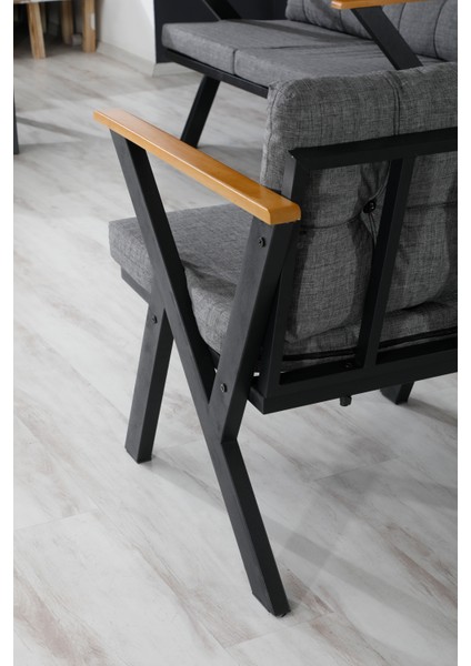 3+1+1 Zeta Bahçe Takımı, Balkon, Bahçe, Cafe Mobilyası, Süngerli Metal Çay Seti fırsatları