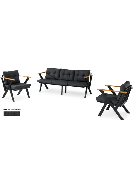 3+1+1 Zeta Bahçe Takımı, Balkon, Bahçe, Cafe Mobilyası, Süngerli Metal Çay Seti modelleri