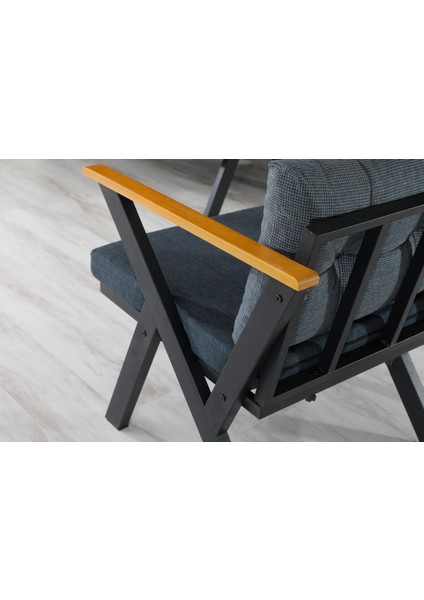 3+1+1 Zeta Bahçe Takımı, Balkon, Bahçe, Cafe Mobilyası, Süngerli Metal Çay Seti fırsatları