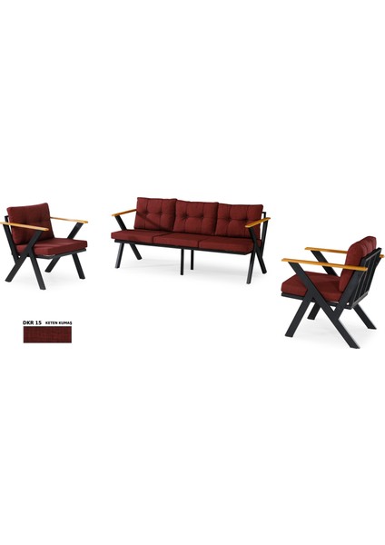 3+1+1 Zeta Bahçe Takımı, Balkon, Bahçe, Cafe Mobilyası, Süngerli Metal Çay Seti modelleri