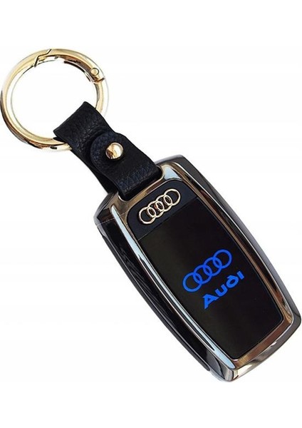USB Şarjlı Audi Anahtarı Görünümlü Fenerli Çakmak Siyah