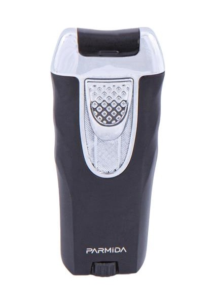 Tek Torch Siyah-Gümüş Puro Çakmağı