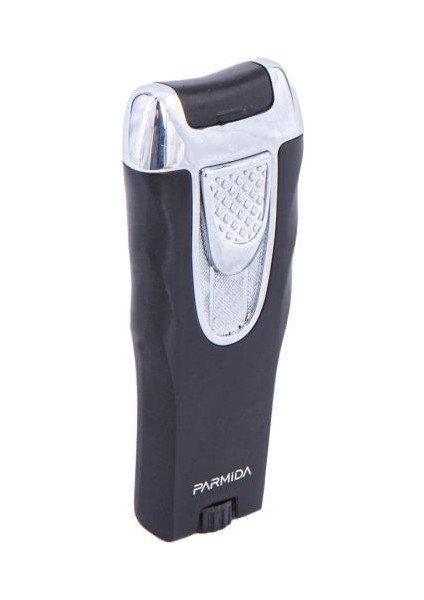 Tek Torch Siyah-Gümüş Puro Çakmağı