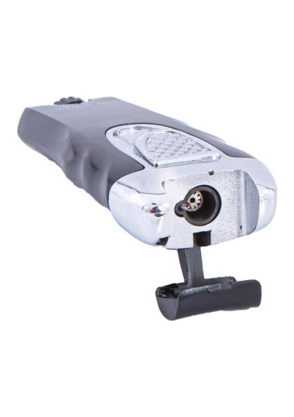 Tek Torch Siyah-Gümüş Puro Çakmağı