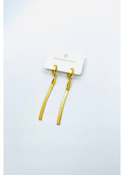 Kadın Yüksek Kalite Çelik Italyan Zincir Küpe