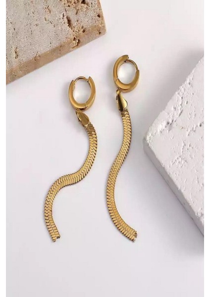 Kadın Yüksek Kalite Çelik Italyan Zincir Küpe modelleri