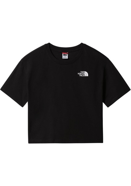 The North Face Cropped Simple Dome Kadın Siyah Bisiklet Yaka Tişört