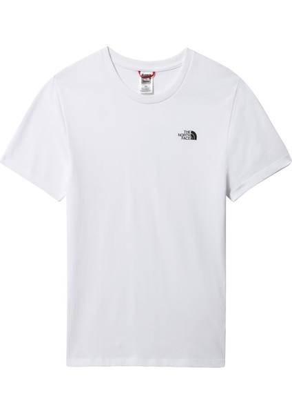 W SS Sımple Dome Tee Beyaz Kadın T-Shirt NF0A4T1AFN41