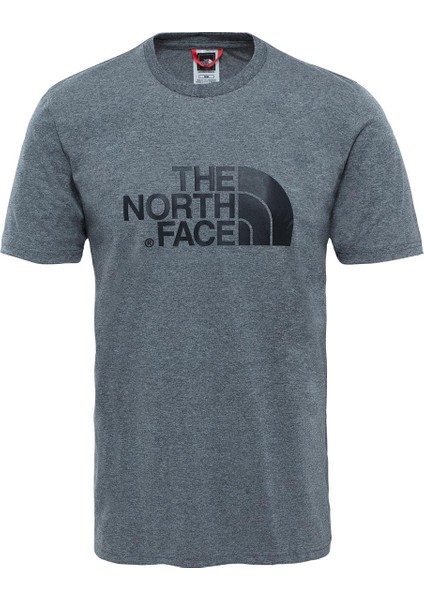 M SS Easy Tee - Eu Gri Erkek T-Shirt NF0A2TX3JBV1