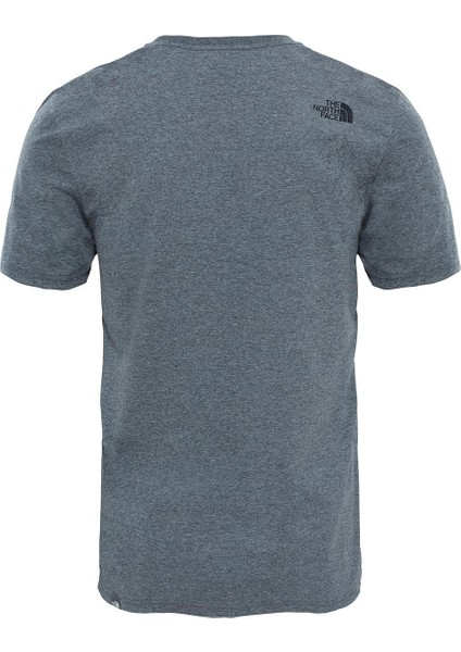 M SS Easy Tee - Eu Gri Erkek T-Shirt NF0A2TX3JBV1