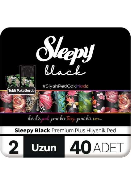 Black Premium Plus Hijyenik Ped Uzun 40 Adet Ped