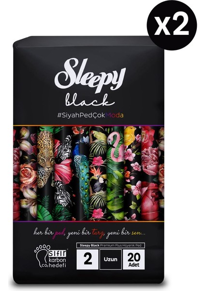 Black Premium Plus Hijyenik Ped Uzun 40 Adet Ped