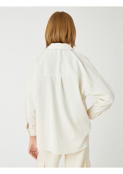 Düğmeli Kadife Gömlek fırsatları