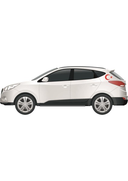 Türk Bayrağı, Ay Yıldız Araba Oto Sticker Kırmızı 30X22,5 cm fiyatları