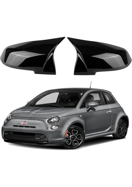 Fiat 500 2014 Veonrası Parlak Siyah Batman Ayna Kapağı
