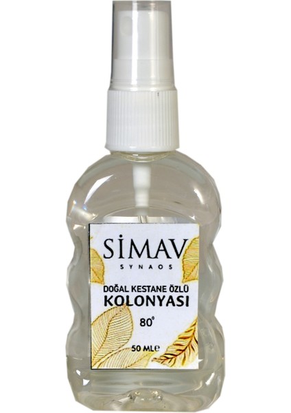 Coğrafi İşaretli Kestane Özlü ve Termal Sulu Kolonya Spreyli Şişe - 50 ml