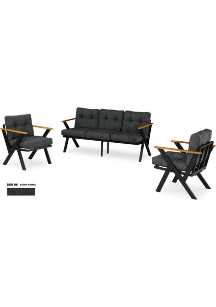 3+1+1 Zeta Bahçe Takımı, Balkon, Bahçe, Cafe Mobilyası, Süngerli Metal Çay Seti fiyatları