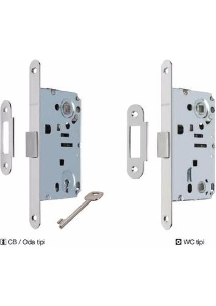 Plastik Dilli Kapı Kiliti-Oda, Yale Tipi