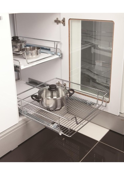 Tel Çekmece Sepeti Bağımsız Çift Açılım Tandem Raylı 70 cm
