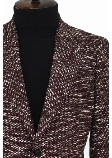 Bordo Desenli Slim Fit Spor Ceket fiyatları