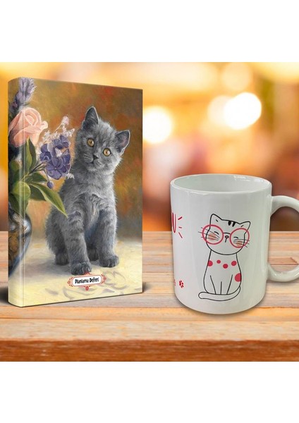 Masum Kedi Ajanda Sevimli Kedi Kupa Seti