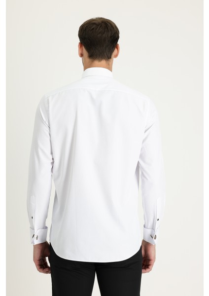 Uzun Kol Ata Yaka Klasik Gömlek fırsatları