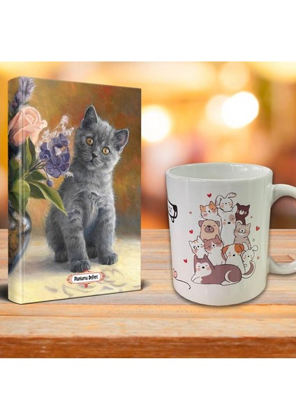 Masum Kedi Ajanda Mutlu Kediler Kupa Seti