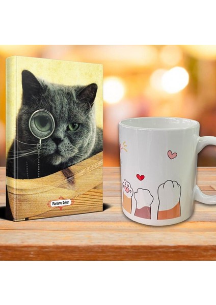Dedektif Kedi Ajanda Sevimli Patiler Kupa Seti