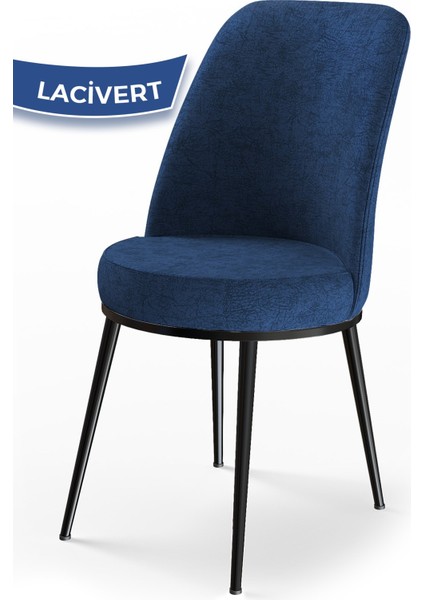 Concept Nil Serisi, Siyah Mermer Desen Masa 70X110 Sabit Yemek Masası Takımı, 4 Sandalye