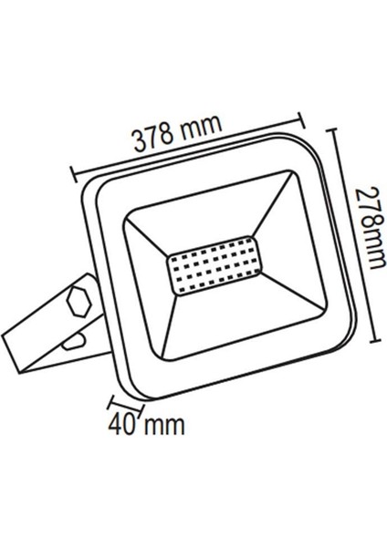 300 Watt Slim Kasa Led Projektör ( Beyaz Işık )