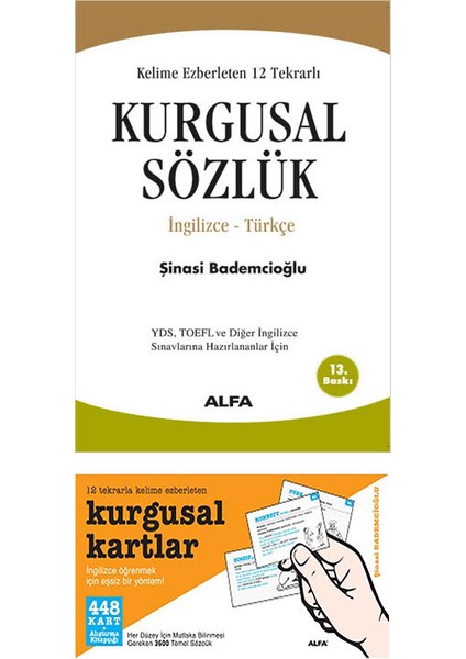 Alfa Yayınları Kelime Ezberleten 12 Tekrarlı Kurgusal Sözlük + Kurgusal Kartlar (Ingilizce-Türkçe)