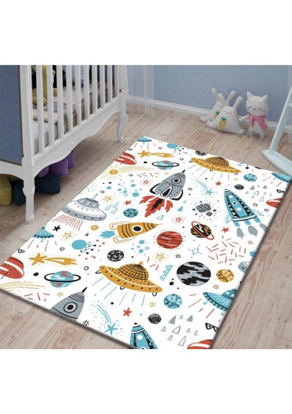 Pvc Kaymaz Taban Makinede Yıkanabilir Çocuk Odası Halısı I-JR-110