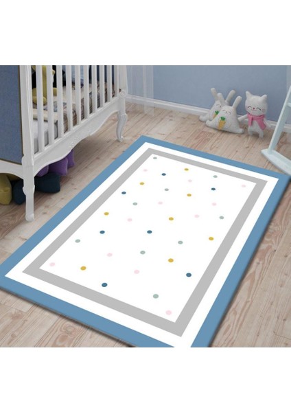 Pvc Kaymaz Taban Makinede Yıkanabilir Çocuk Odası Halısı I-JR-112