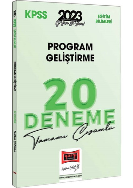 KPSS 2023 Eğitim Bilimleri Program Geliştirme Tamamı Çözümlü 20 Deneme