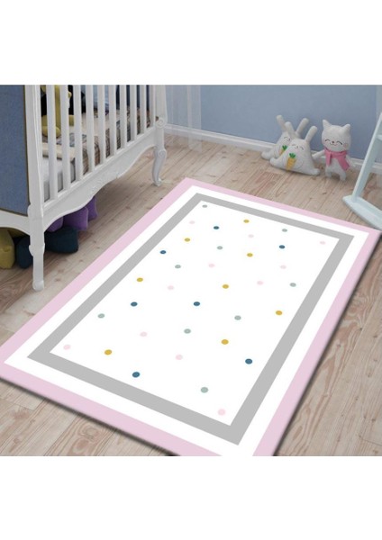 Pvc Kaymaz Taban Makinede Yıkanabilir Çocuk Odası Halısı I-JR-113