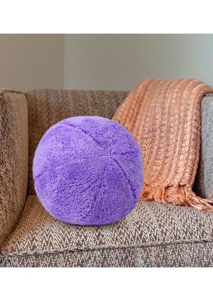 Dekoratif Peluş Top Kırlent Yastık