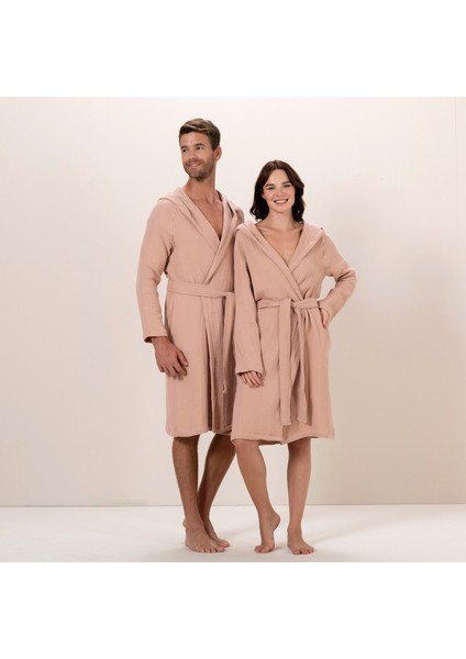 Armin Unisex Bornoz Koyu Somon