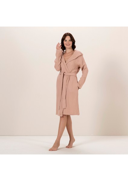 Armin Unisex Bornoz Koyu Somon